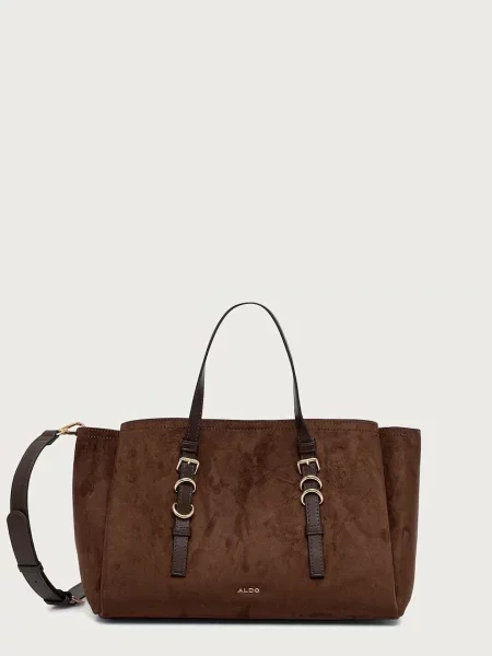 Aldo geantă crossbody pentru femei cu imitație de piele întoarsă MELEAH maro