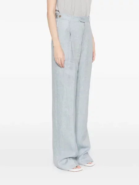 Pantaloni Berwich plisate albastru