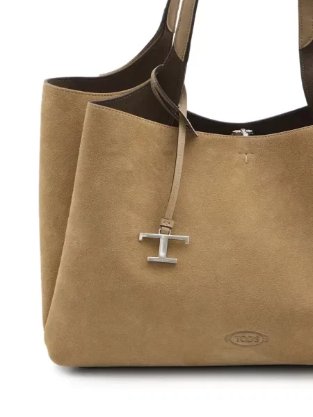 Geantă shopper Tod's din piele de căprioară