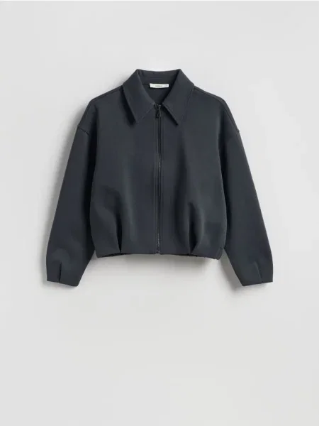 Reserved Bluză cu gri-închis gri