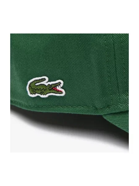 Șapcă Lacoste din țesătură twill verde