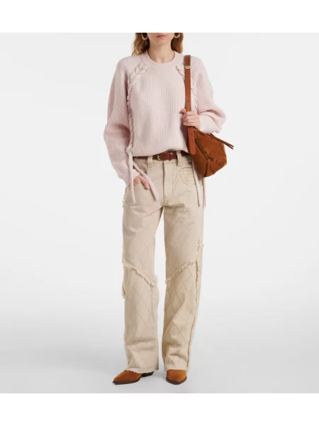 Pulover Isabel Marant de lână bej
