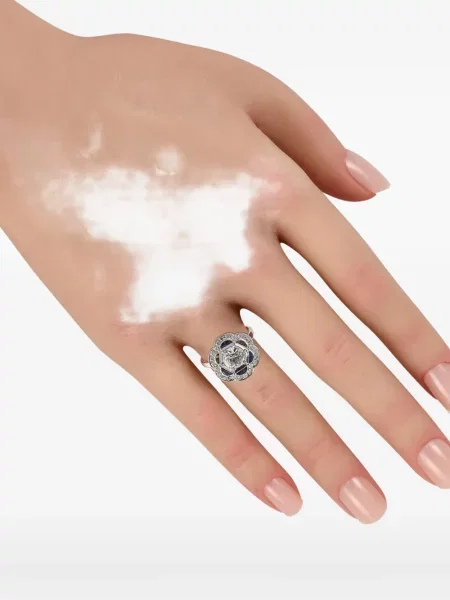 Květinový diamant prsten Lb Exclusive stříbrný