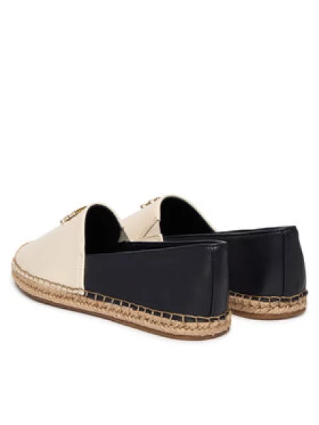 Tommy Hilfiger espadrilky dámske TH LOGO LEATHER ESPADRILLE béžová