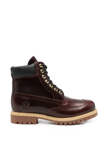 Brogues Timberland din piele roșu