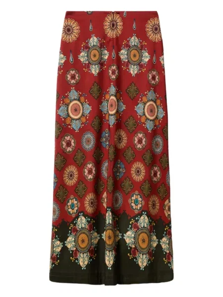 Fustă midi La Doublej cu model floral cu imagine până la genunchi roșu