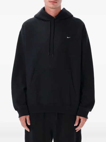 Bluza z kapturem Nike retro sznurowana skórzana szara