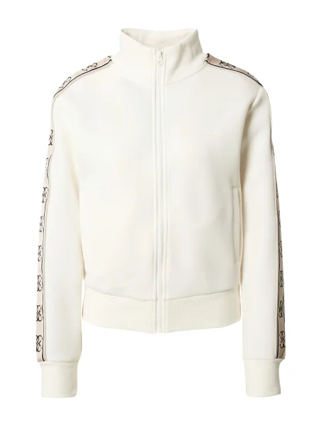 GUESS Bluză cu sport BRITNEY / negru / alb lână bej