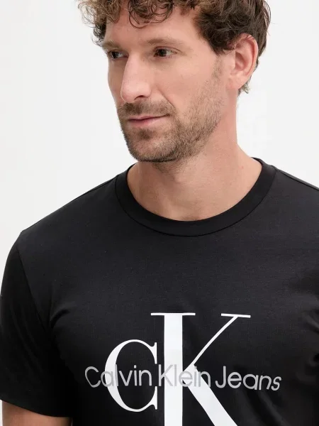 Calvin Klein Jeans t-shirt z nadrukiem czarny