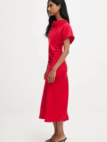 Макси платье Answear.lab клеш красное