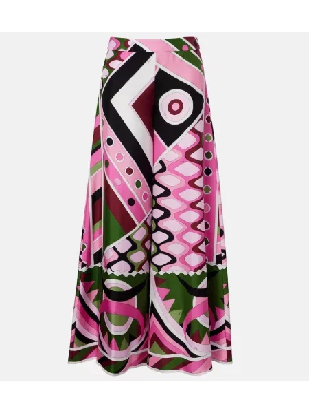 Pantaloni Pucci din satin roz