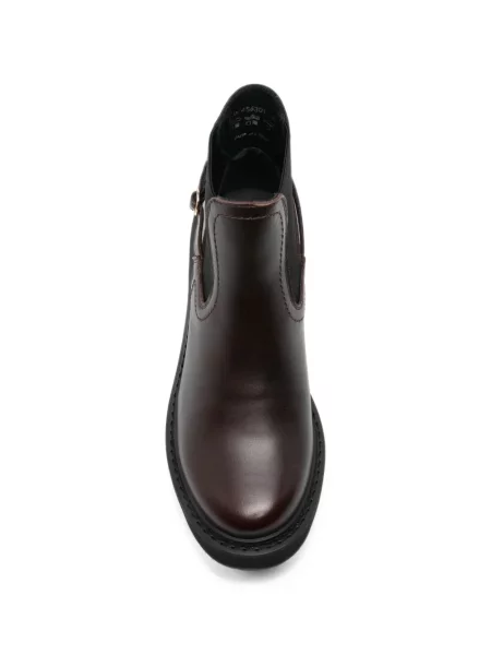 Botine chelsea Cult din piele cu cataramă maro