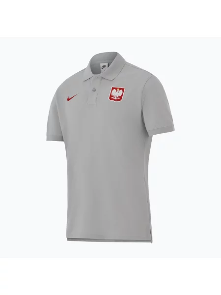 Tricou de fotbal pentru bărbați Nike Sportswear Poland Polo Matchup PQ wolf grey gri