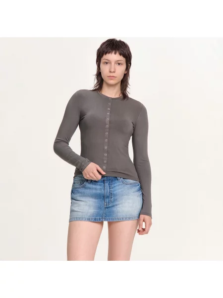 Лонгслив Cropp серый