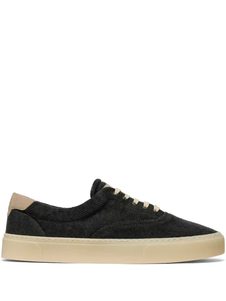 Sneakerși Brunello Cucinelli cu șireturi de catifea cord gri