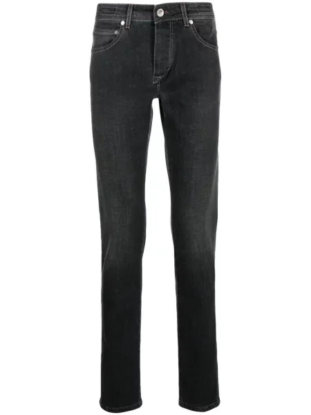 Blugi skinny Barba stretch negru