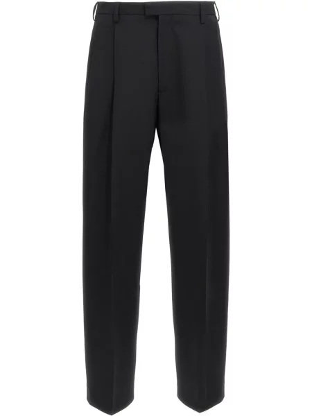 Vlněné kalhoty Marni černé