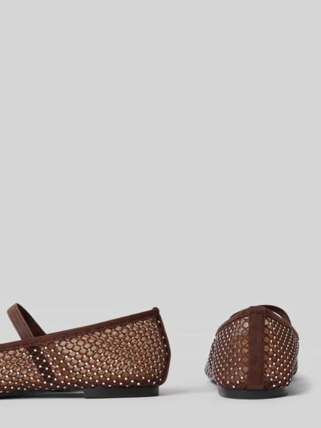 Baleriny w stylu mesh Bianco