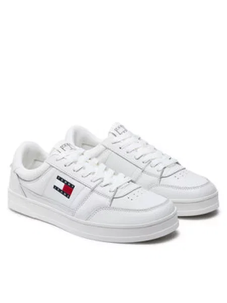 Tommy Jeans Sneakersy Tjm The Greenwich New Ess Bílá červené