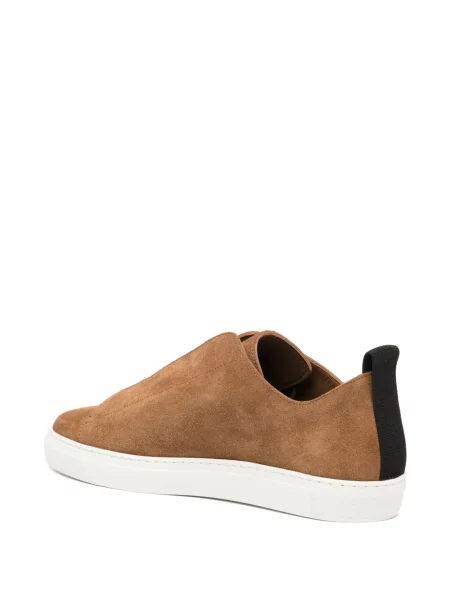 Sneakerși James Perse din piele de căprioară maro