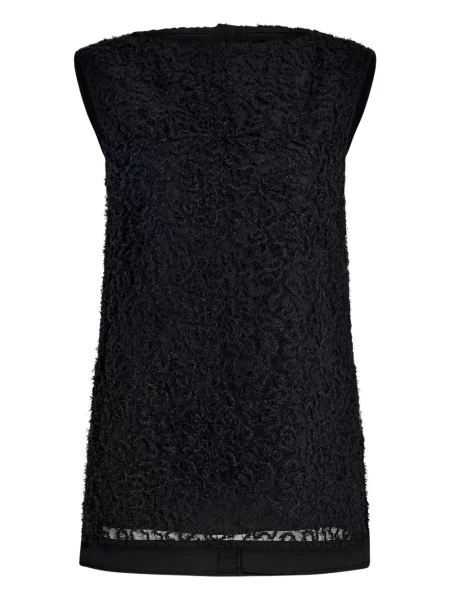 Top Proenza Schouler cu broderie negru
