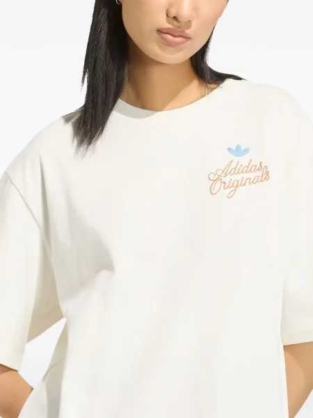Tricou Adidas cu decolteu în V albastru