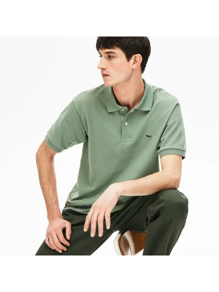Lacoste Koszulka Polo Oryginał Petit Piqué zielona