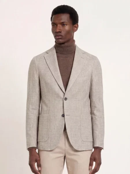 Circolo Žerzejové Sako Slim Fit béžová