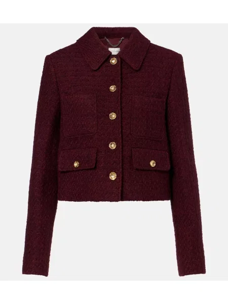 Geacă Altuzarra din tweed bordo