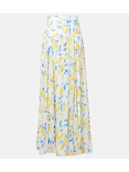 Fusta maxi Alexandra Miro transparente alb