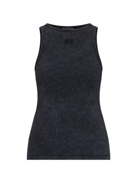 Top Gestuz cu broderie gri