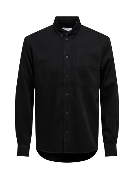 Džínová košile Only černý