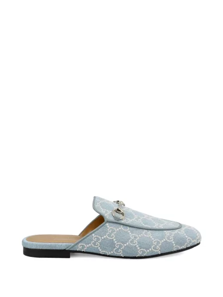 Papuci de casă Gucci cu perle albastru
