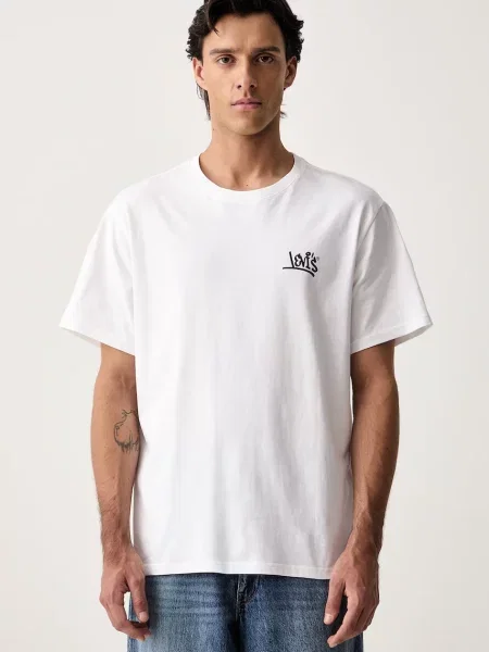 T-shirt o kroju relaxed fit z czystej bawełny Levi's biała