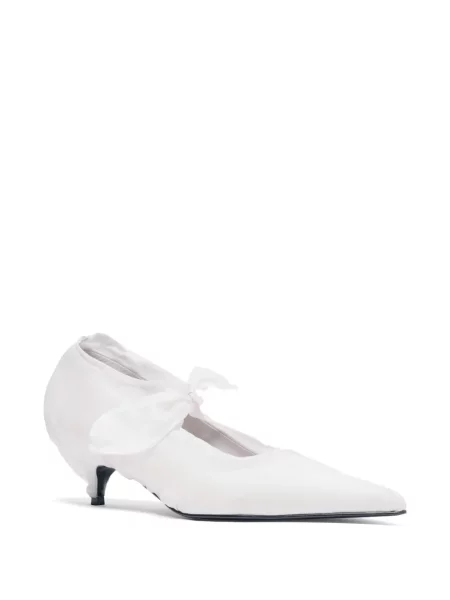 Pantofi cu toc Proenza Schouler din organza alb