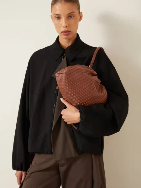 Loewe Kabelka Přes Rameno Flamenco Medium / stříbrná hnědá
