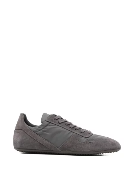 Minimalist sneakerși Rick Owens cu șireturi din dantelă gri