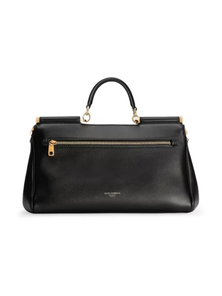 Torebka Dolce And Gabbana skórzana retro czarna