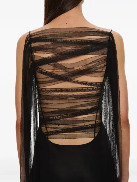 Rochie Christopher Esber de mătase negru