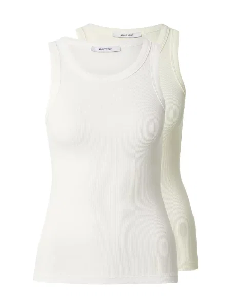 ABOUT YOU Top Lola galben pastel alb