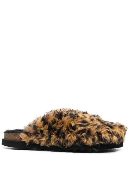 Papuci Palm Angels cu imagine cu model leopard
