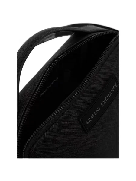 Geantă Armani Exchange cu autograf negru