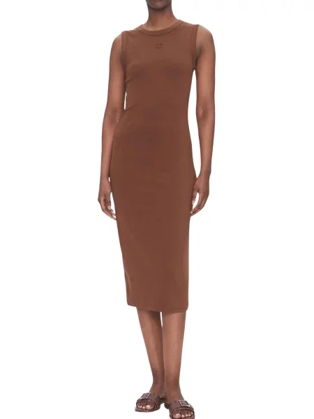 Sukienka jeansowa Calvin Klein Jeans brązowa