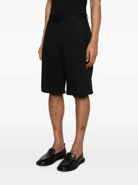 Pantaloni scurți Karl Lagerfeld plisate negru