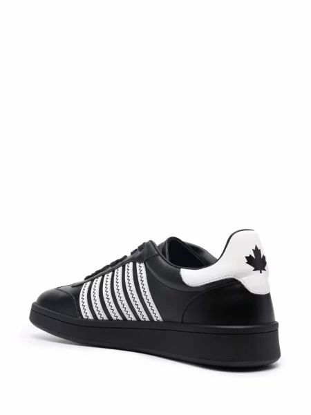 Ριγέ sneakers Dsquared2 μαύρο