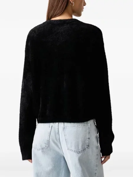 Dzianinowy kardigan Karl Lagerfeld Jeans z logo czarny