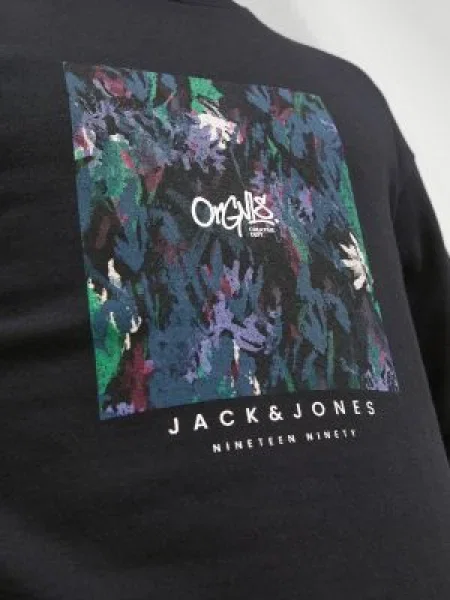 JACK & JONES Majica SILVER LAKE modra / lila / črna bela