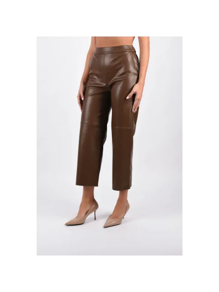 Spodnie Max Mara brązowe