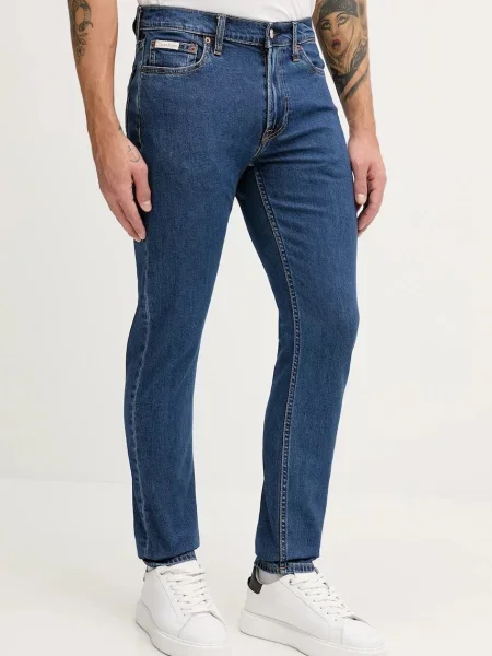 Дънки Calvin Klein Jeans мъжки тъмносиньо синьо