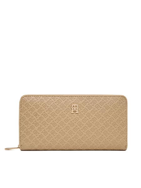 Tommy Hilfiger Piniginė Th Icon Lrg Za Mono smėlio